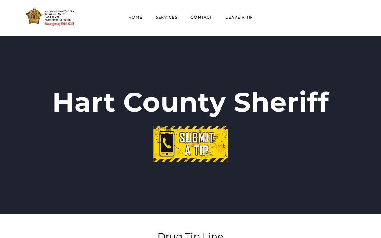 Hart County Sheriff warrant and arrest tip contact page